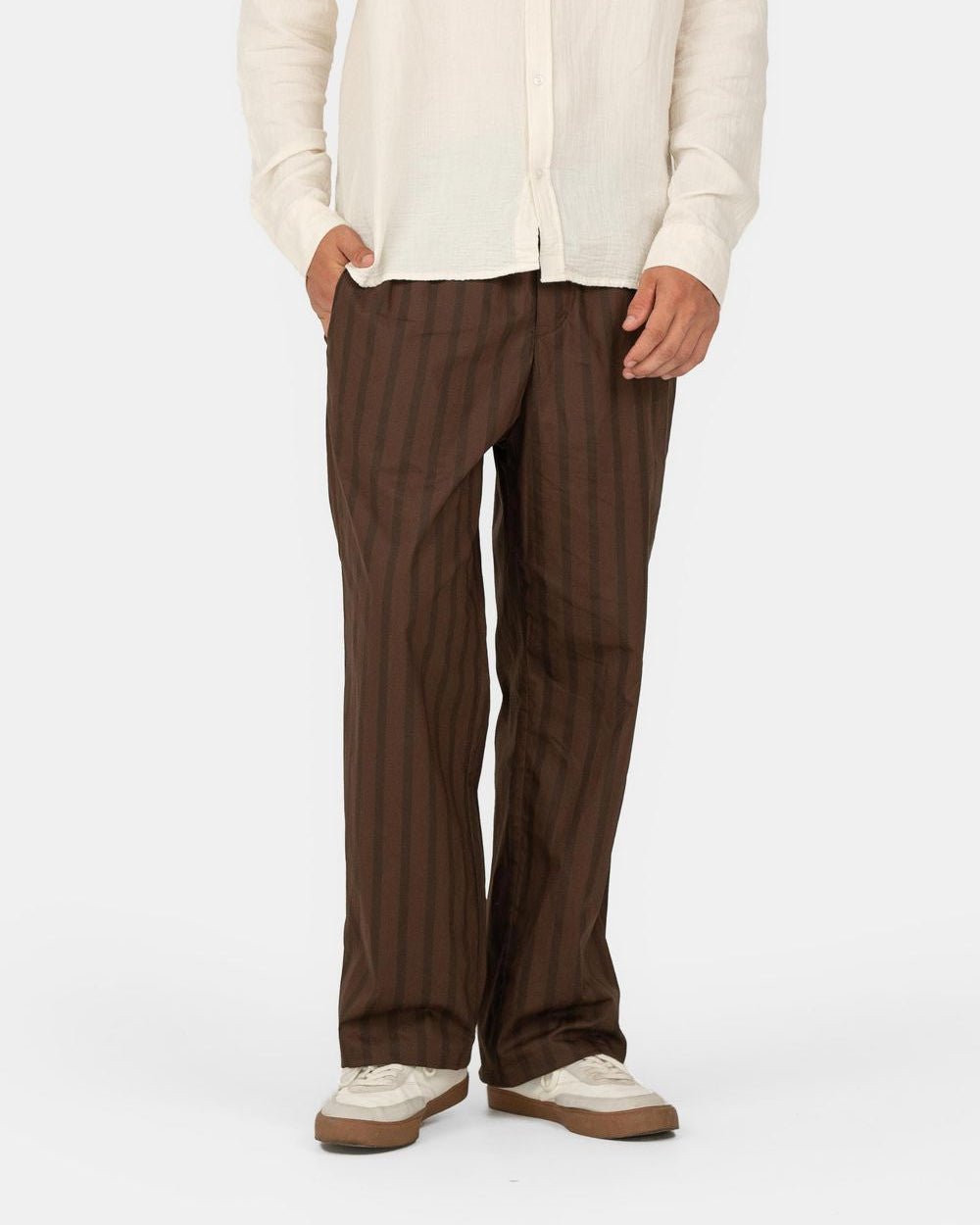 Pyjamas Pants Brun stribet | Skagen - clothing.dk